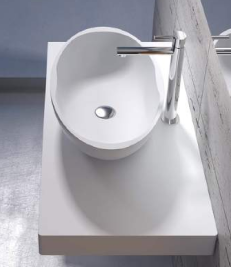 Установка мойки из искусственного камня в столешницу