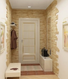 Прихожая – идеальное место для отделки стен камнем