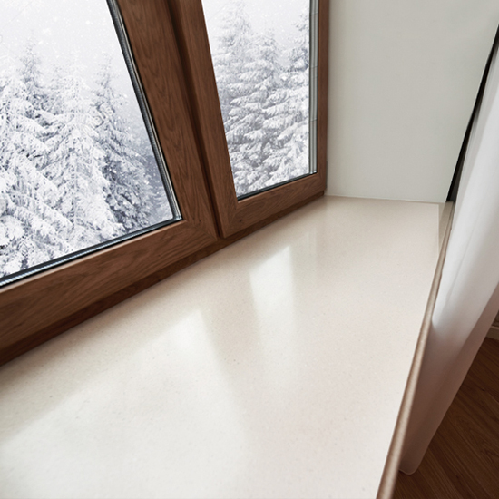 Подоконники из кварцевого агломерата от производителя «Престижные столешницы»